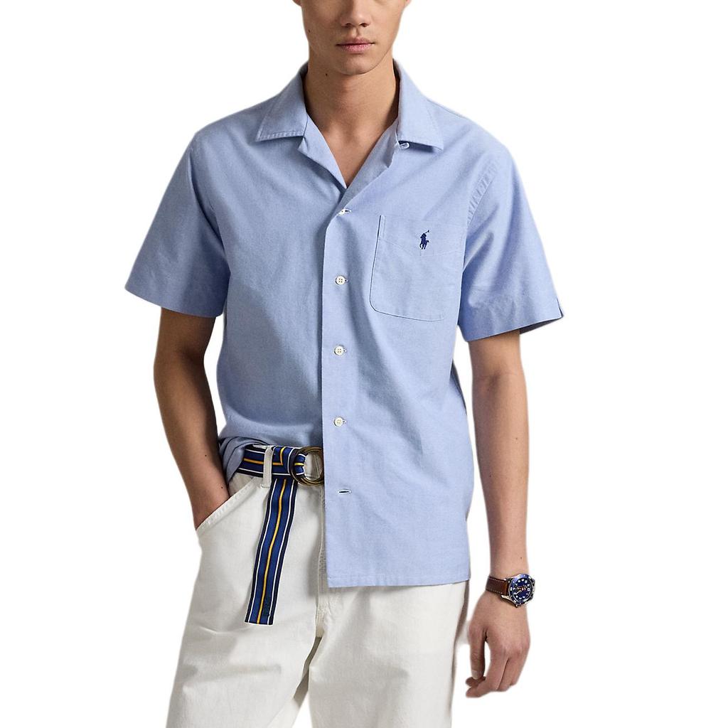 Ralph Lauren Classic Fit Polo Shirt With Pony Embroidery Men Shirts Blue MNPOWOV1N820865400