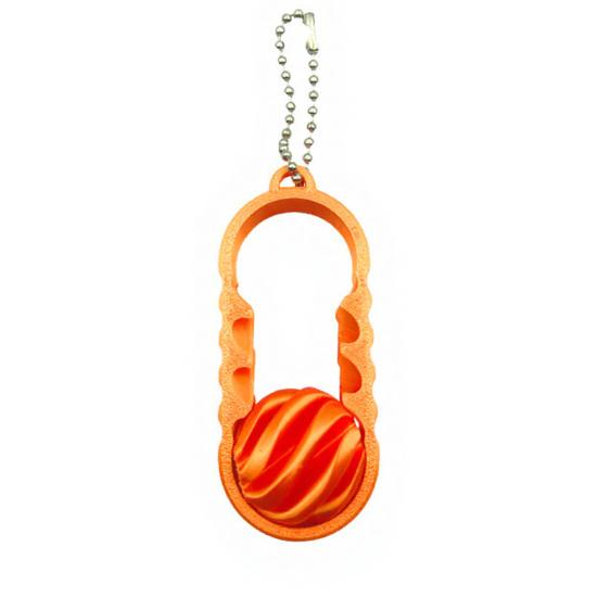 3D Printed Spiral Ball Toy Stress Relief Rolling Ball Fidget Toy with Ball Chain Portable Travel Decompression Spinner Ball Office Desk Toy