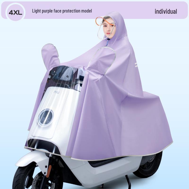 Unisex Electric Car Raincoat: Long, Full-Body, Extra Thick, Waterproof Poncho for Motorcycle Use