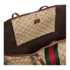 Gucci Tribeca GG Red Green Web Tote Bag Coated Canvas Shoulder Bag Large Women tote bag Dark-Brown 874745-FAF79-8547