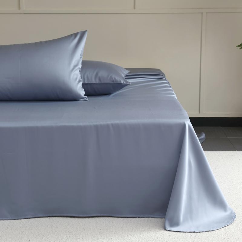 100% Mulberry Silk 4/6pcs Bed Sheet Set, Solid Color Bedding Set, Luxury Silky Fitted Sheet Flat Sheet Pillowcase, Washable Soft