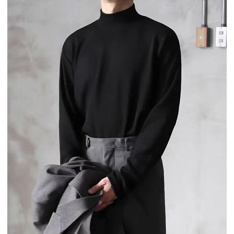 

Мужская средняя и водолазка нижняя рубашка осенняя одежда зимняя внутренняя немецкая бархатная футболка с длинными рукавами на одежде модное термобелье 4XL