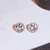 Smiley Face Stud Earrings Trendy Simple Small Earrings Women'S Exquisite Super Fairy Earrings Temperament Earrings