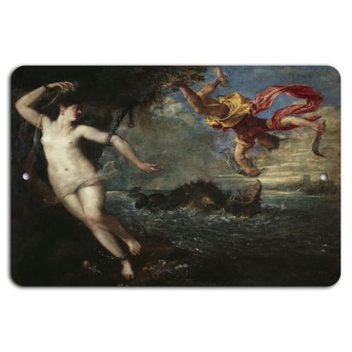 Perseus Rescues Andromeda Classical Heroic SceneAluminumtin sign 20x30cm(7.8x11.8inch)