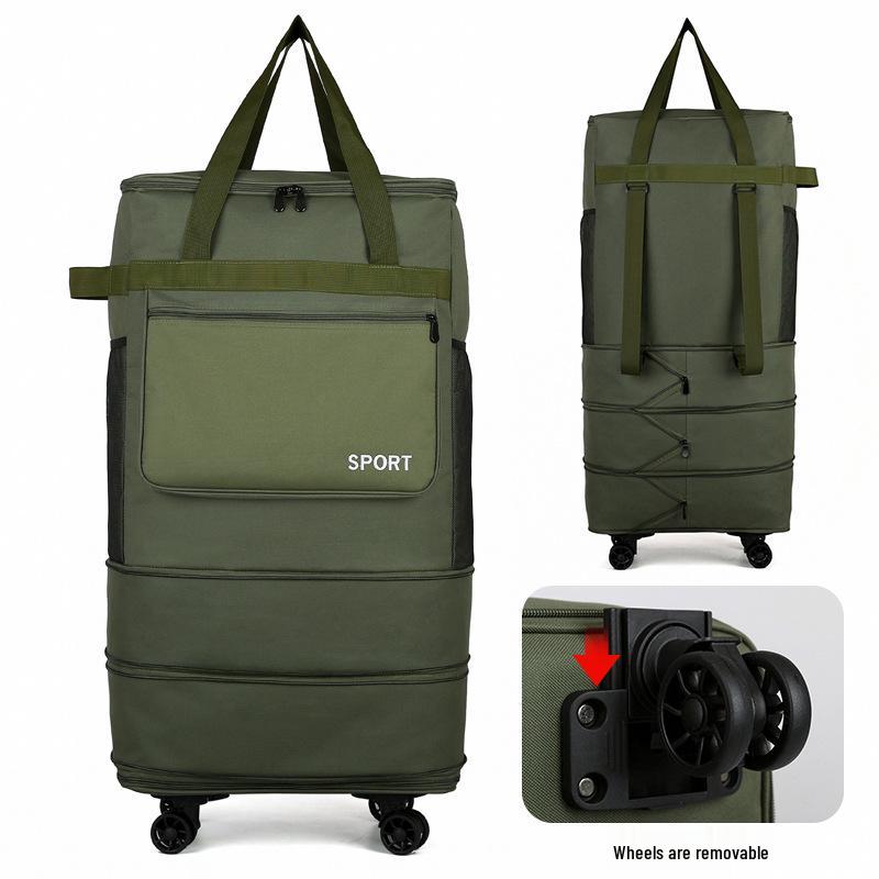 Foldable Double Shoulder Men s Travel Bag - Large Capacity Rolling Luggage for Bedding Storage