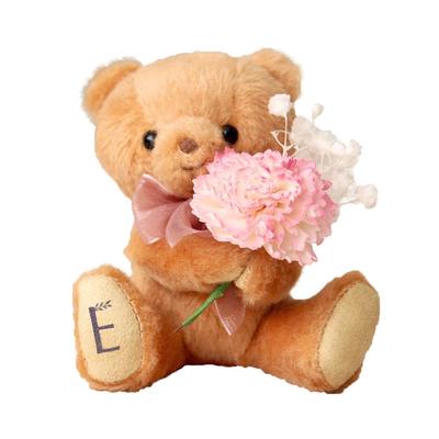 [Petit Luu] Gift Set of Your Choice of Initial Stuffed Toys, Initial Tete Chocolat Flower Gift E