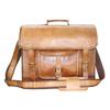 Men's Laptop Briefcase Leather Vintage Brown Bag Messenger Shoulder