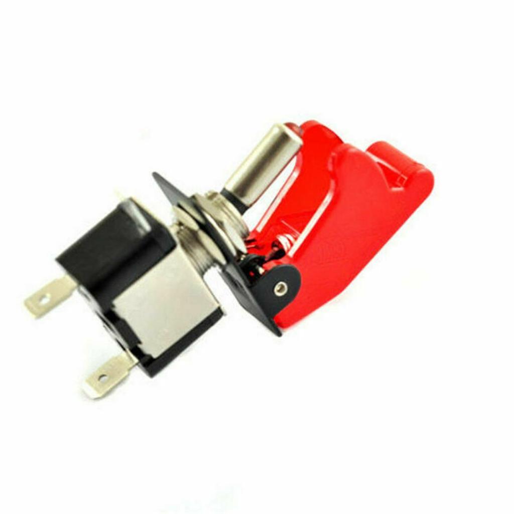 5Pcs 12V 20A Red Cover LED Light Rocker Toggle Switch SPST ON/OFF Car Truck Boat