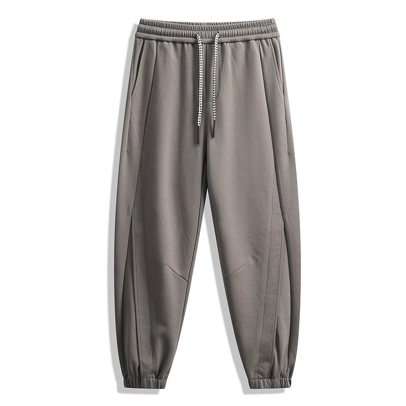 Spring and Autumn New Casual Sweatpants Loose Simple Fashion Men's Leggings Sweatpants Versatile Green and Young Solid Color Men's Clothing