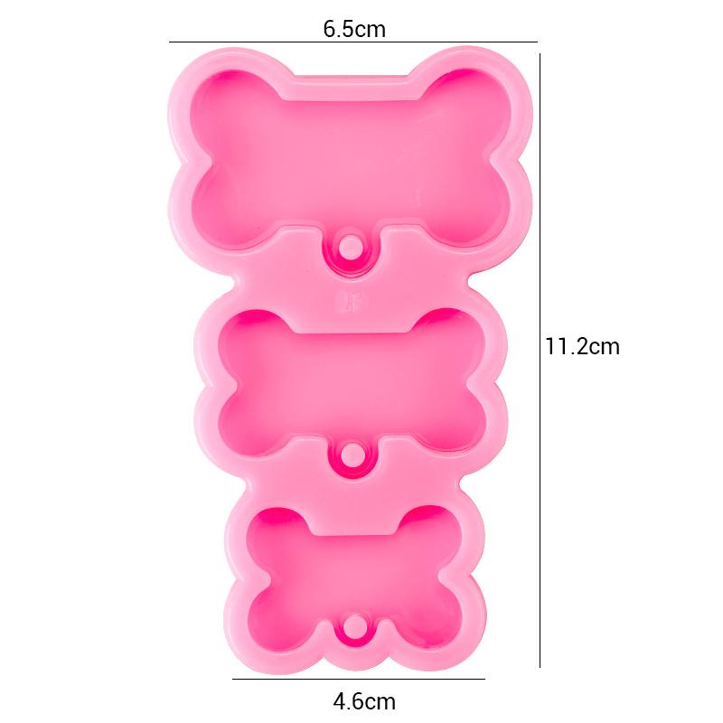 Heart Shape Keychain Casting Silicone Molds Dog Paw Print Resin Molds for Key Chain Pendant Making Epoxy Resin Craft Jewelry DIY