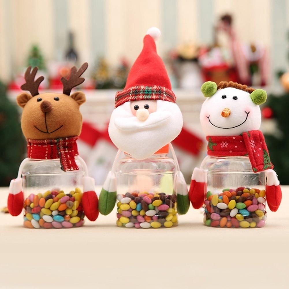 Friends Child Kid Christmas Flannel Candy Jar Storage Bottle Sweet Gift