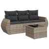 VidaXL Salon de Jardin avec Coussins 4 pcs, Canapés de Terrasse, Ensemble de Meubles de Patio, Mobilier d'Extérieur, Gris 3221071