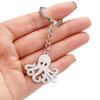 Octopus Pendant Keychain - Marine Animal Stainless Steel Keyring