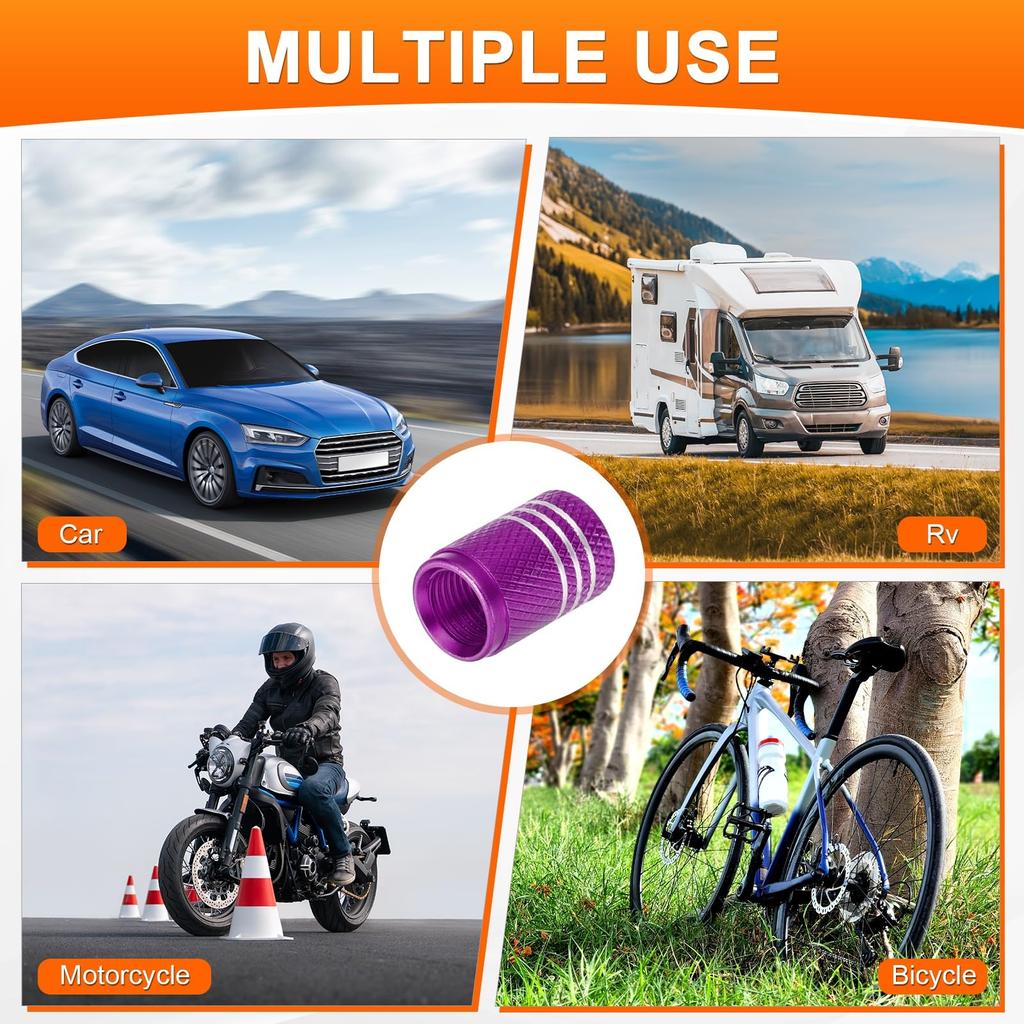 PATIKIL Set of 5 Tire Valve Cap, Inner Diameter 8mm,