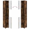 Bathroom Cabinet with Door Smoked Oak 30 X 35 X 192 Cm