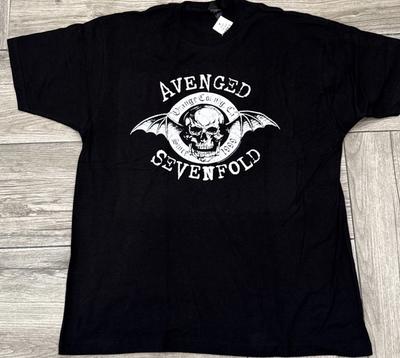 2011 Avenged Sevenfold Origins Orange County CA Size XL 100% Cotton T-shirt Mens Tees Top Bat Wing Skull