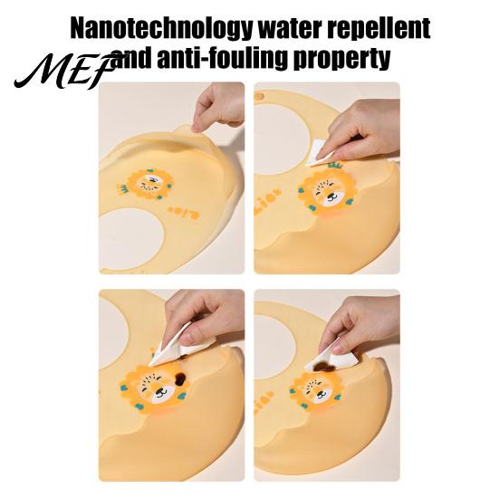 Food Grade Silicone Bibs Baby Bib with Catcher Pocket, Waterproof Lightweight Feeding Babies Bib, Foldable Adjustable for Infant Toddler Cartoon Print