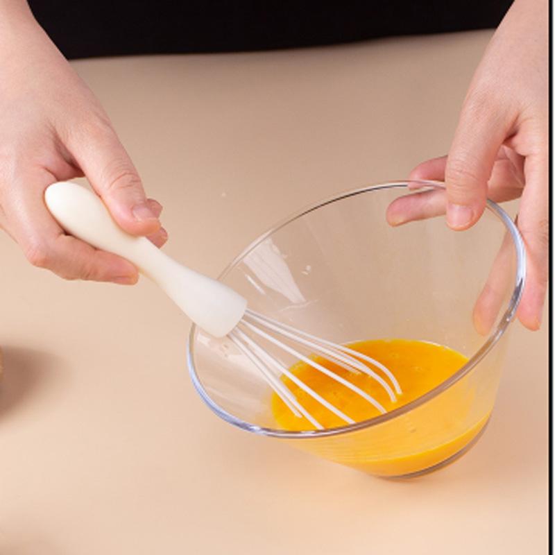 3 PCS Silicone Baking Set Cake Cream Spatula Scraper Egg Whisk Barbecue Oil Brush Gadget Kitchen Supplies