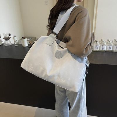 Damen Modische Leichte Handtasche mit Dunklem Muster für Kurze Distanzen, Nassfach, Sport, Große Kapazität, Outdoor, Fitness-Tasche