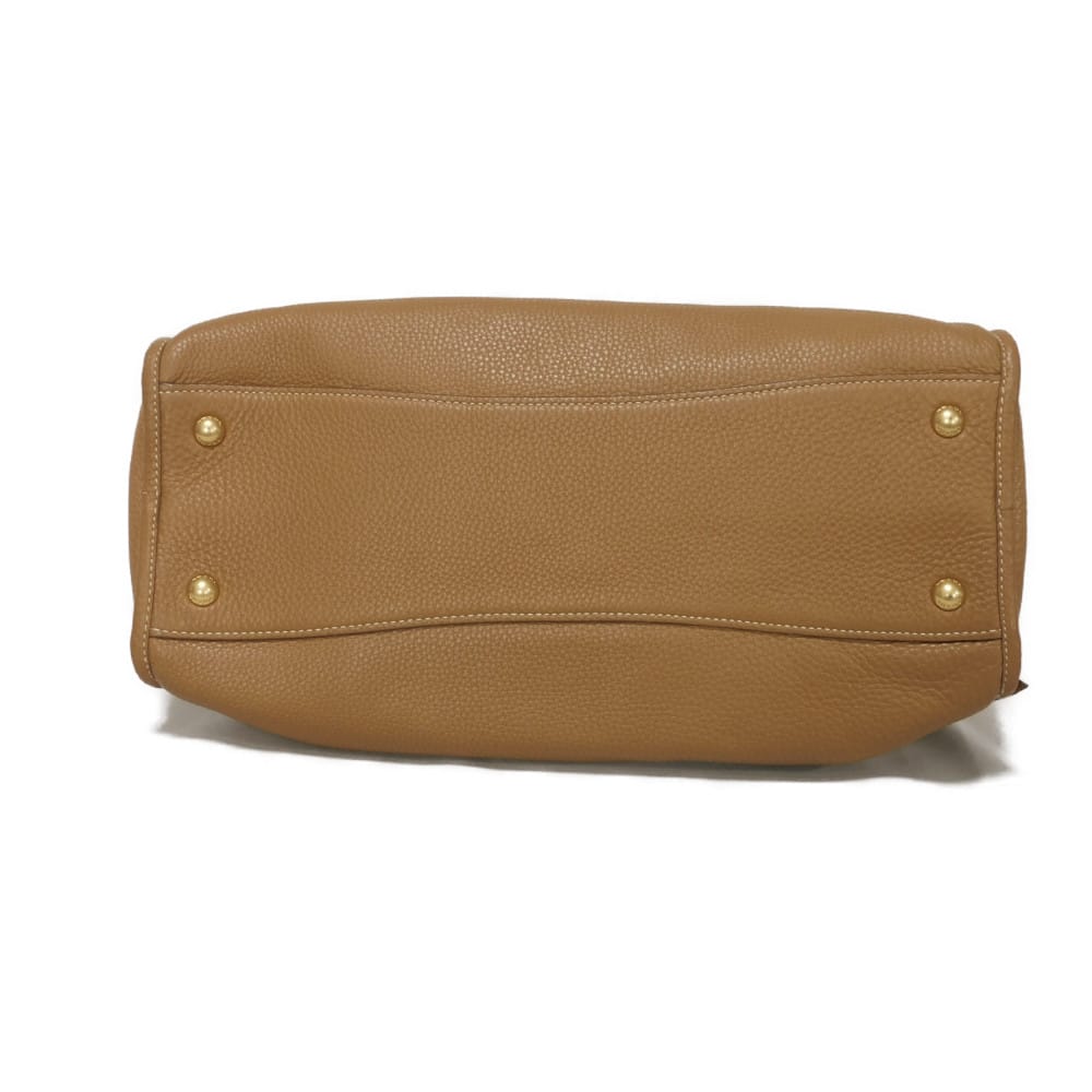 Used Vitello Dyno Bag BL0805 7922 2-Way Shoulder Bag with Metal Logo, Brown (11569) Unisex from Japan AUTHENTIC