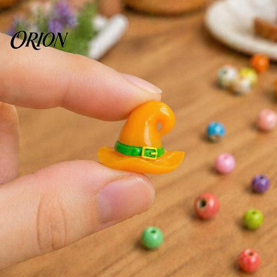 Miniature Fairy Garden Figurine Mini Halloween Witch Hat Ornaments, Resin Wizard Figurines for Decorative Set Succulents Pots Moss Micro-Landscapes