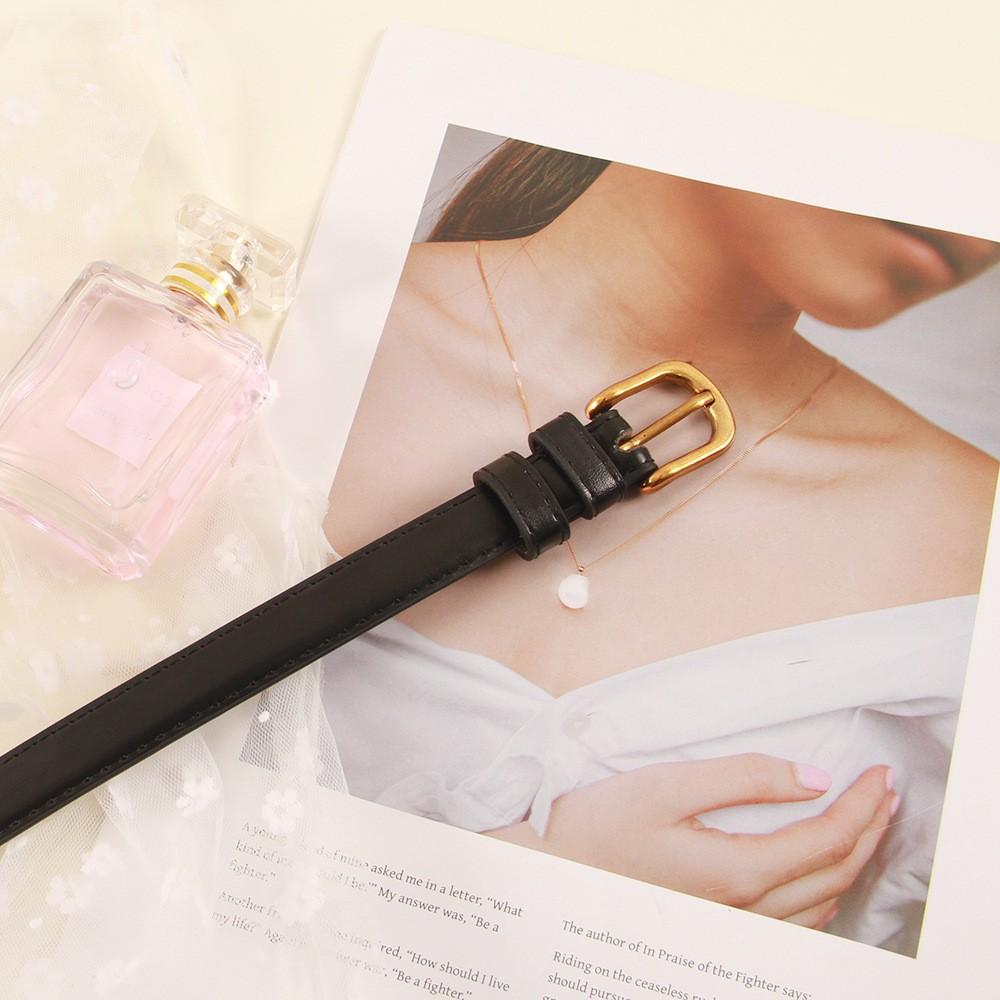 Women's Retro Gold Buckle Fashionable Outfit for Women's Belt Niche Design