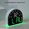 USB Powered Digital Alarm Clock with Ambient Light Temperature Date 3 Levels of Brightness Desktop Clock Dimmable LED Clock