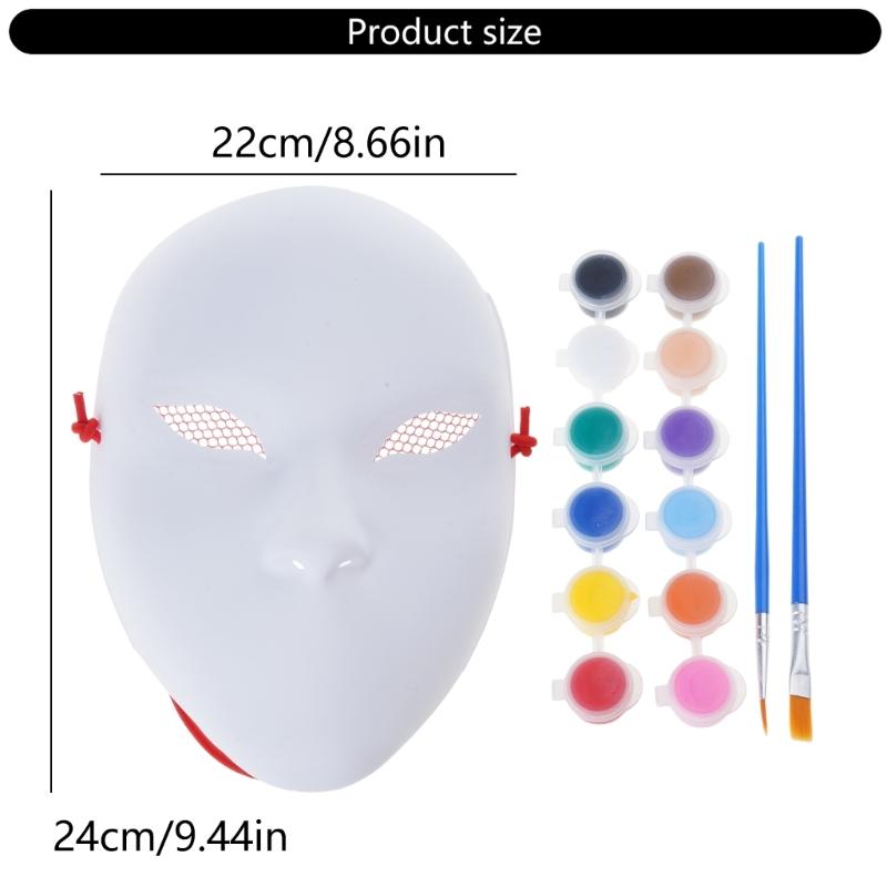 DIY Blank Paintable Mask Set Nuo Operas Mask for Artistic Projects,Theater,Halloween,Masquerades Parties,Classroom Arts