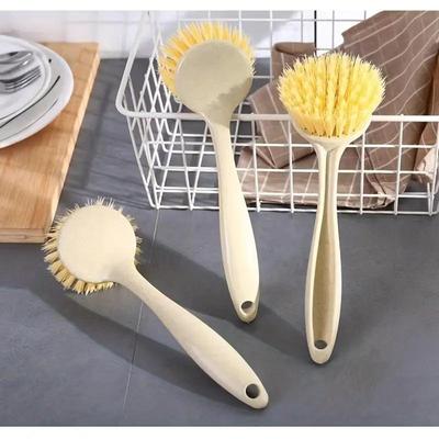 Multi-Purpose Kitchen Cleaning Brush Long Handle Pan Pot Brush Multifunctional Plate Bowl Dish Washing Brushes Stain Removal Household Ideal For Pots