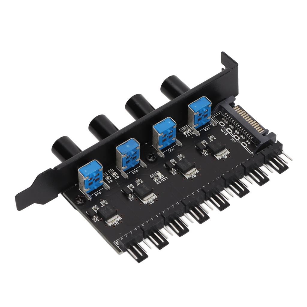 PC Lüfter Hub PC 8 Kanal Lüfter Hub 4 Drehregler Kühl Lüfter Geschwindigkeitsregler für CPU Gehäuse HDD VGA PWM Lüfter Wasserkühlungssystem