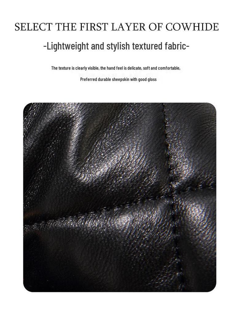 Schicke Schulter-Crossbody-Tasche aus rautenförmig gestepptem Lammleder - Damen Große Kapazität, Vielseitig, Pendlerstil