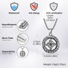 Vintage Celtic Knot Necklace for Men Boys,Stainless Steel Round Pendant Necklace,Punk Amulet Jewelry Gift