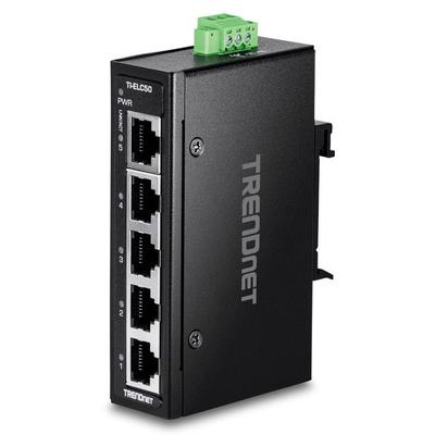 Mini Industrial Switch - TRENDnet - TI-ELC50 - 5 Ports 10/100 Mbps - IP30 Housing - DIN Rail