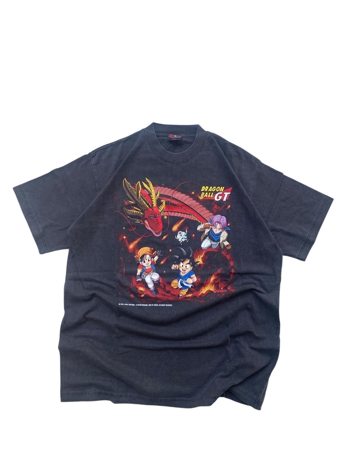 Rare Bootleg Dragon Ball GT T Shirt XL Black Double Sided Anime Graphic Tee XL