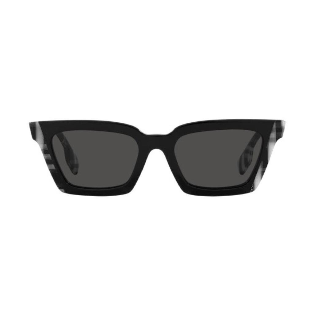 Burberry Check Letter Irregular Shape Sunglasses Women sunglasses Black BE4392U405187