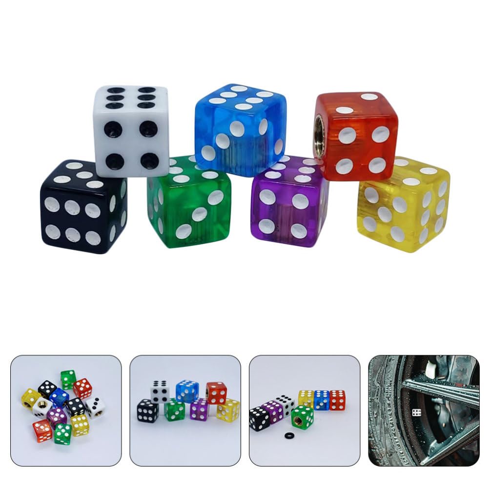 Mipcase Dice Tire Valve Stem Cap 14 Pieces Dice Style