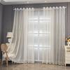 Modern Fashion Textured Transparent Curtains, Window Screens, Floor-to-ceiling Windows, Bedroom Bay Window Curtains