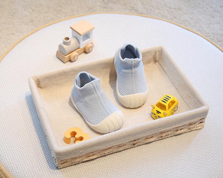 

Mid-Calf Non-Slip Baby Walking Shoes - Autumn/Winter Korean Style Toddler Shoe Socks Inner 12.5CM