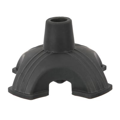 Punta del bastone autoportante in gomma con quattro basi di supporto antiscivolo per bastone da passeggio da 19 mm