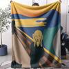 The Scream Painting Throw Soft Flannel AC Blanket Lightweight Summer Nap Throw Cozy  Blanket for Sofa Bed Travel Home