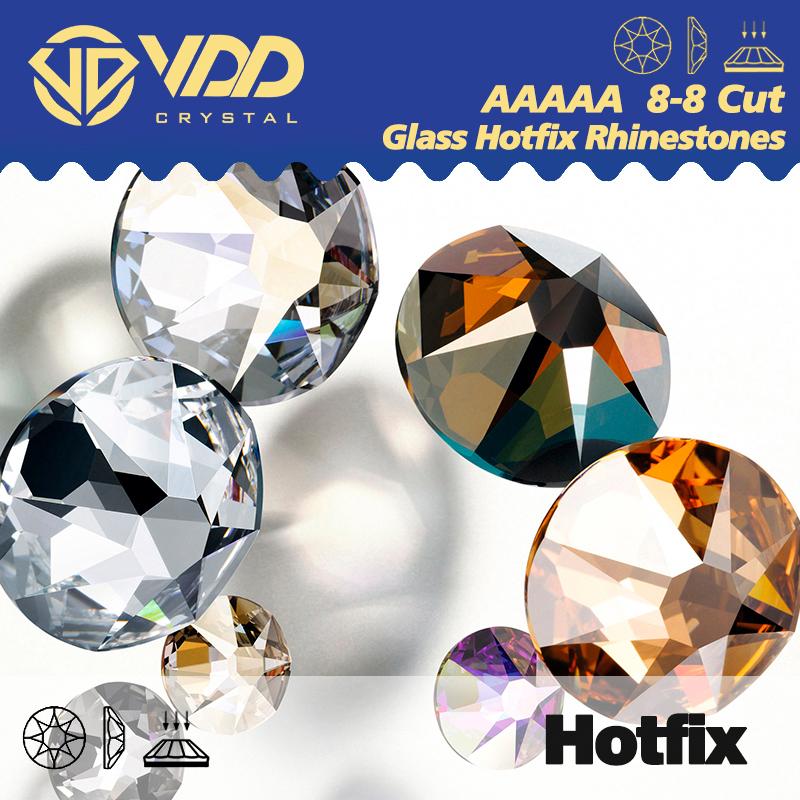 VDD SS6-SS30 Top Quality 2088 Hot-Fix Glass Rhinestones Crystal Flatback 8 Big 8 Small Glitter Stones for Garment Wedding Dress
