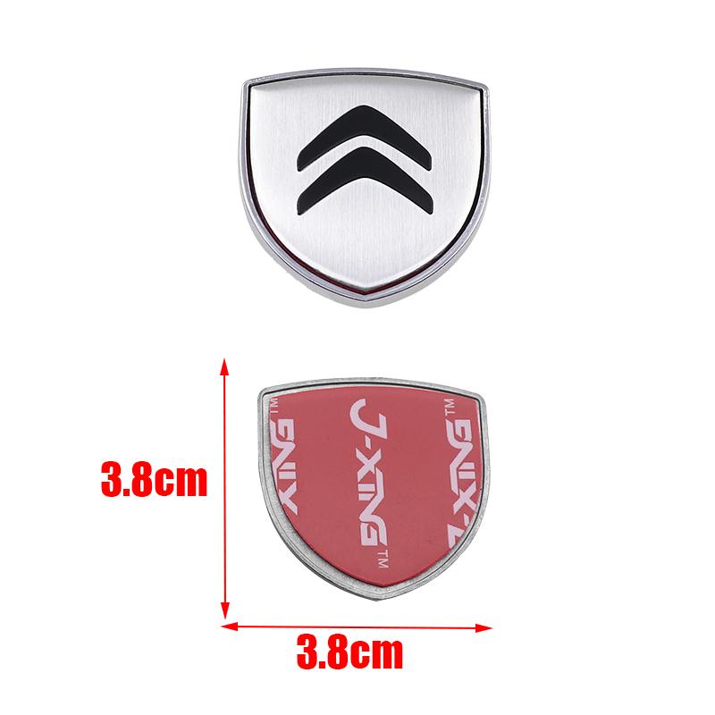 2pcs/1pair New Citroen 3D Logo Metal Car Fender Side Car Door Emblem Car Window Sticker Styling Accessories