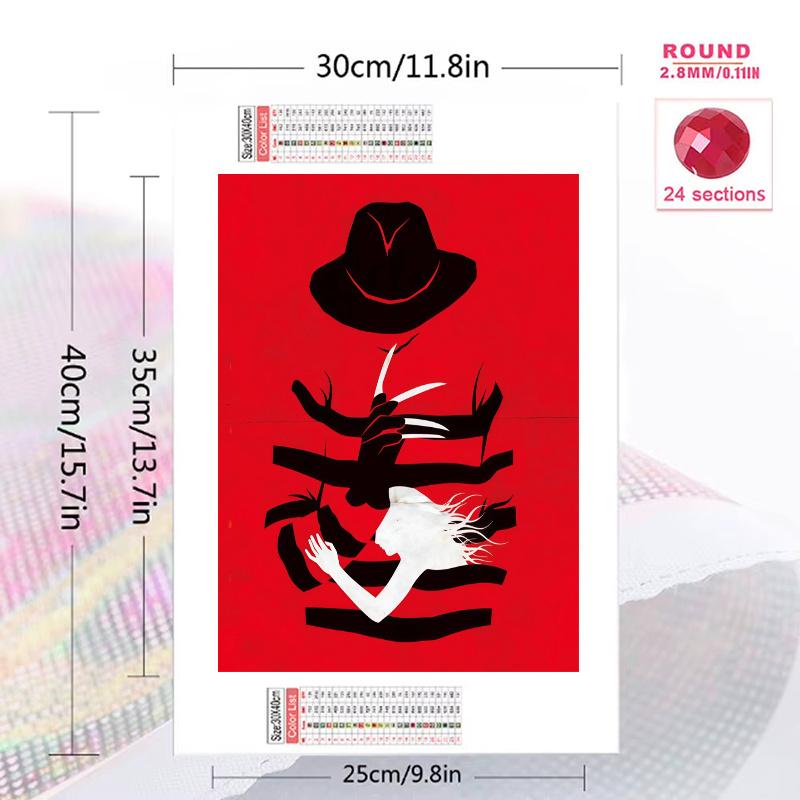 Freddy Pattern 3pcs 100% Round Full Drill 5D DIY Diamond Painting Embroidery Cross Stitch Rhinestone Décor