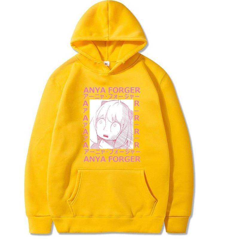 Anya Forger Japanese Animation Printed Men's Hoodie Hoody Y2K Clothes Vintage Fashion Casual Unisex Long Sleeve