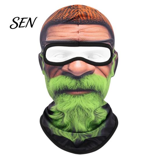 Head Protection Face Mask Funny Old Man Ski Mask, Full Neck Coverage Balaclava, Quick Drying Windproof Cover for Outdoor Cycling Sports Shield