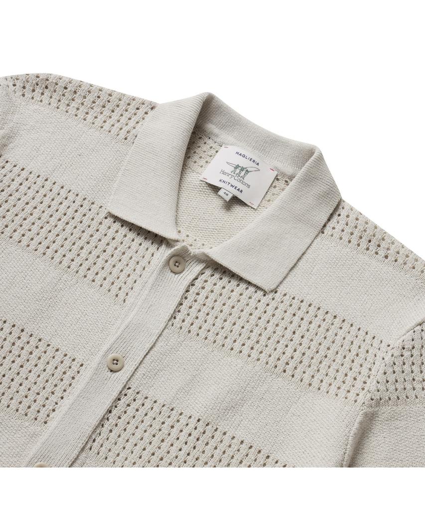 Henry Cottons Short Sleeve Collared Cardigan_Ahwam25521Bex