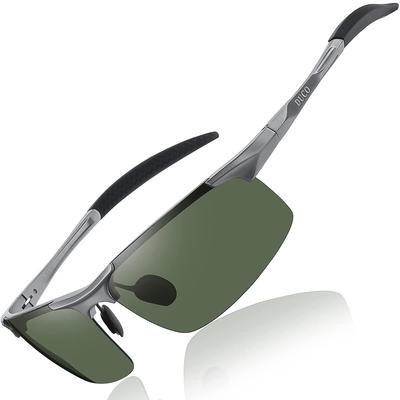 Polarized Sports for Men's Sunglasses, UV400, AL-MG Alloy, Ultra-lightweight, Driving/Cycling/Fishing/Running/Golf (8177)