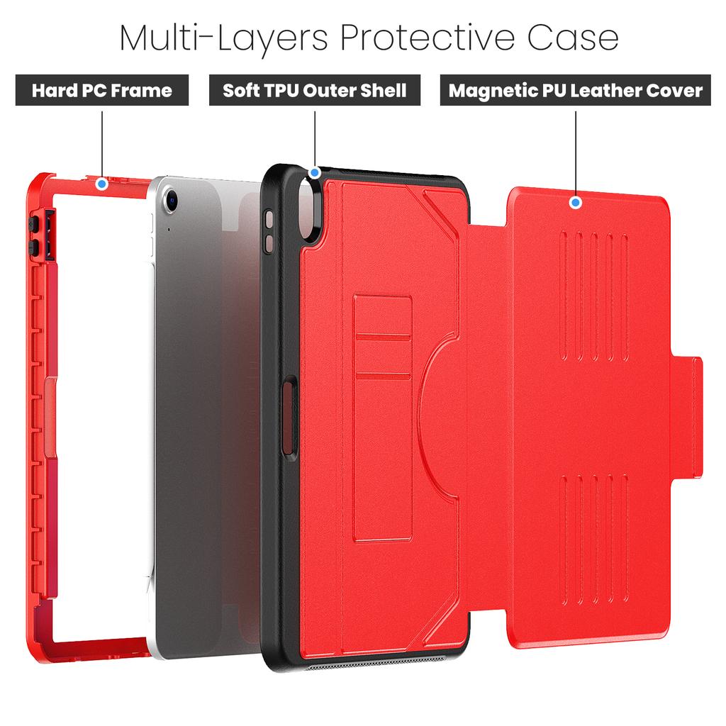Magnetic Case Universal For iPad Air 11 2025 M3 2024 M2 A3266 A3267 A3270 A2902 A2903 A2904 Multi-angles Stand PU Leather Cover