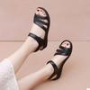 Women Cute Peep Toe High Quality Light Weight Anti Skid Buckle Strap Square Heel Shoes Lady Cute Summer Sandals Ab531