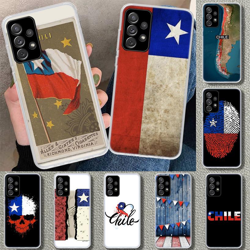 Chile Flag Phone Case Cover for Samsung Galaxy A12 A22 A32 A52 A72 A02S A51 A50S A31 A20S A10S Note 20 Ultra 10 Plus Galaxy A12